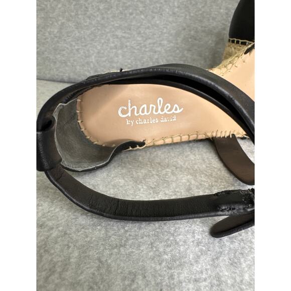 Charles by Charles David Nola Black Espadrille Wedge Sandals 6.5 EUC - Picture 6 of 7